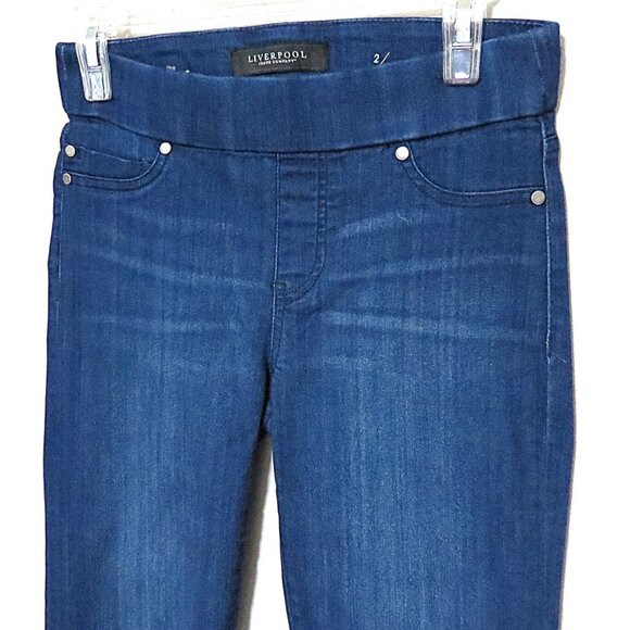 Liverpool Kimberly Bootcut Mid-Rise Stretch Dark Wash Denim Jeans Size 2/26 - Picture 4 of 11